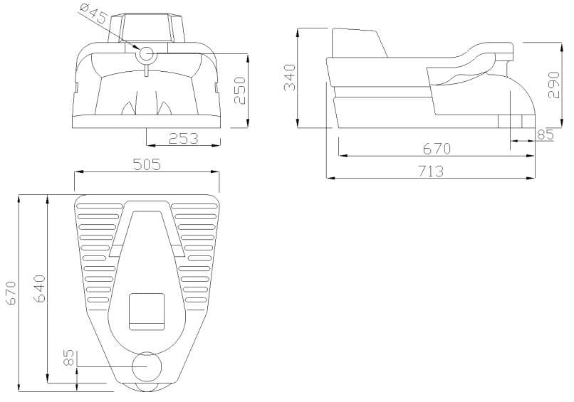 Турецкий общественный туалет в фарфоре Ponte Giulio Bagnocucciolo® - Standard ARCH-00056059 - Вид №2