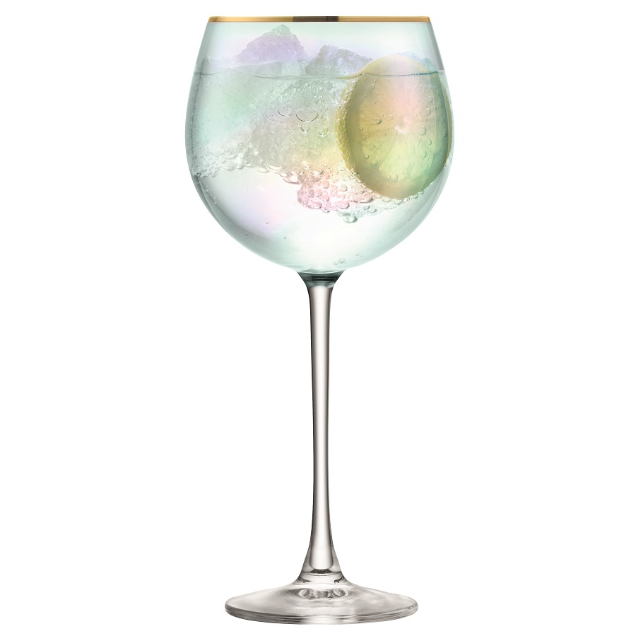 Набор из 2 круглых бокалов 525 мл перламутр Sorbet LSA INTERNATIONAL SORBET 00-3863200 Голубой;прозрачный;розовый  - Вид №2