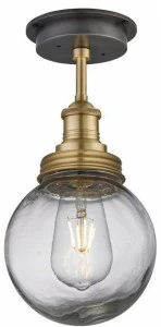 Industville Уличный потолочный светильник из латуни и стекла Brooklyn Br-ip65-dfm8-bp-bh