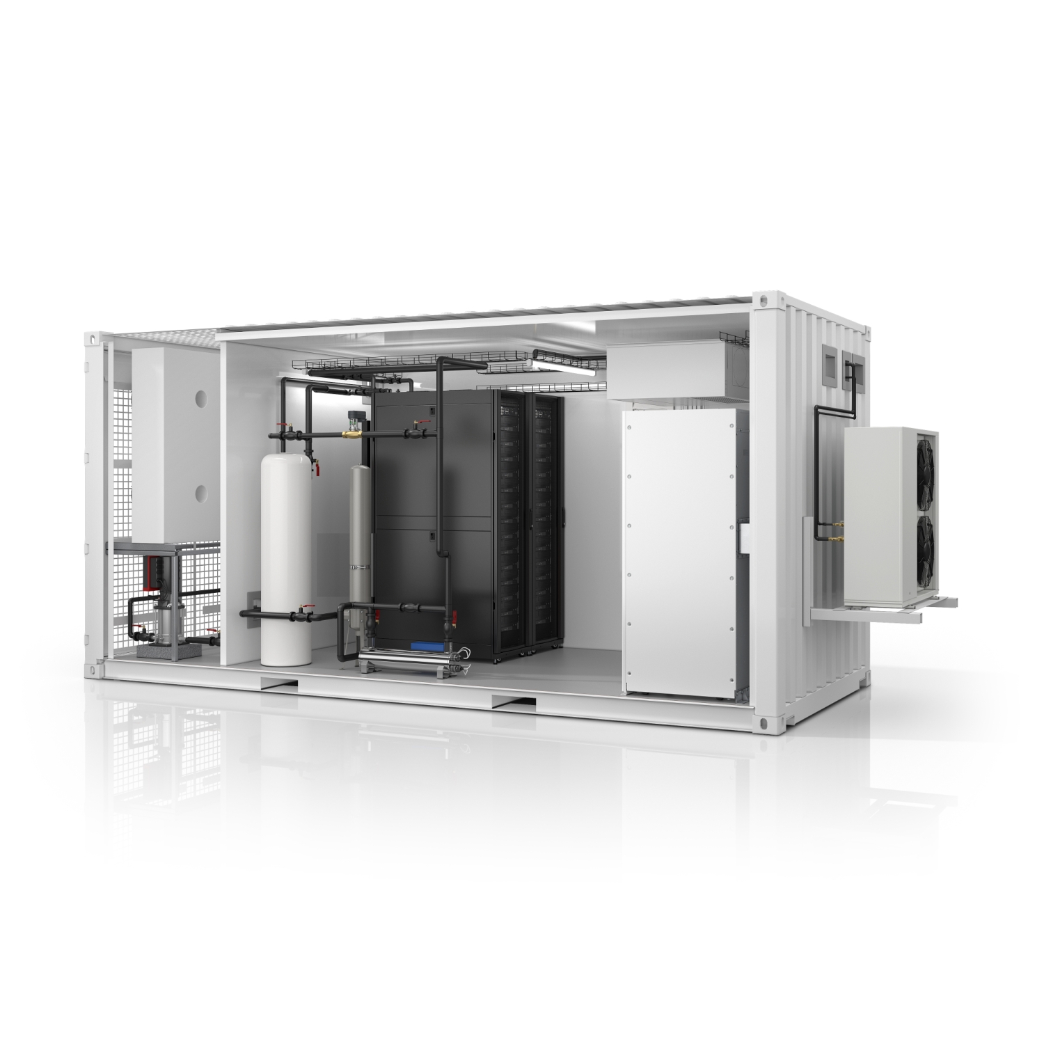 PFMICP060L1R002B All In One ISO Container 60kW 2 rack liquid cooled 400V Schneider Electric 