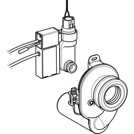 116.076.00.1 Электронная система управления смывом писсуара Geberit, питание от сети, наружная, скрытая Geberit  - Вид №1