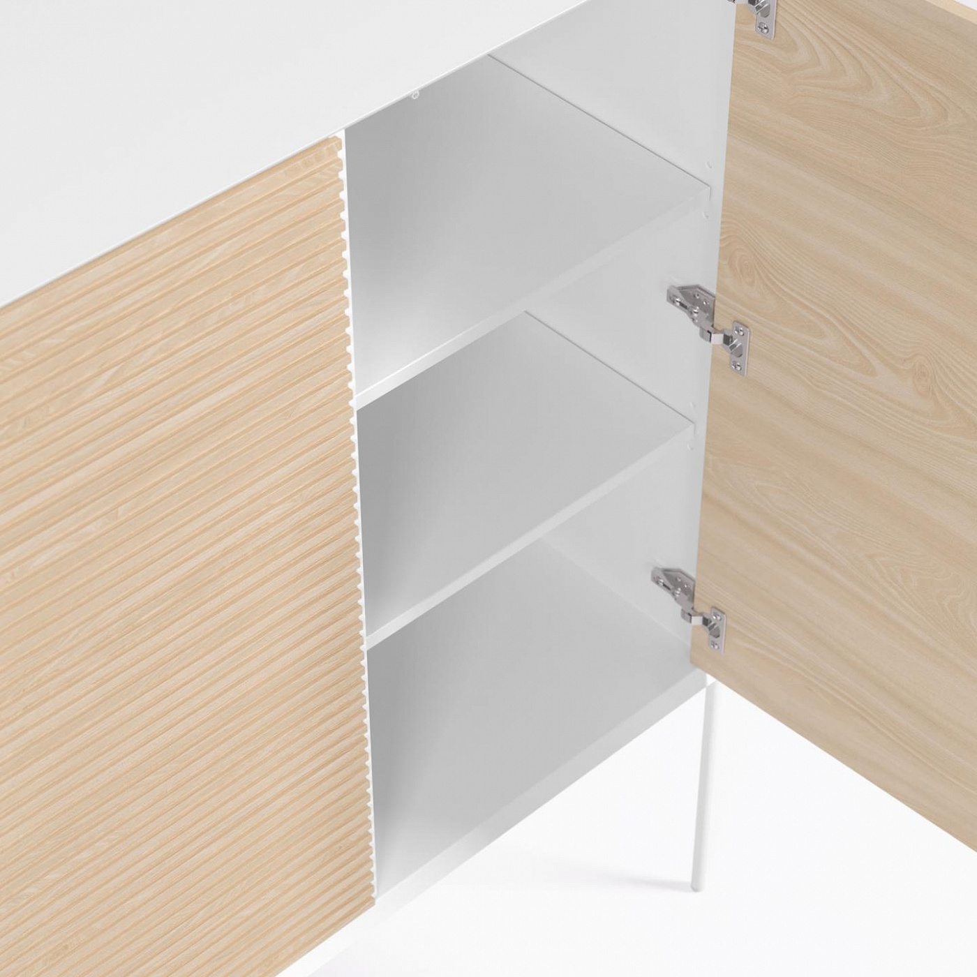 107627 Буфет из ясеня с белым лаком 103 x 140 см La Forma Marielle  - Вид №1