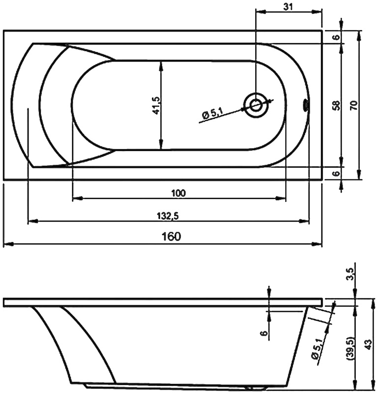 BB6000500000000 Ванна Riho Miami Santreyd - Вид №2