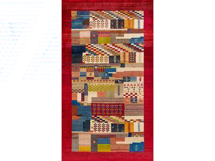 Шерстяной прямоугольный клетчатый ковер Zollanvari Gabbehs Geometric ARCH-00000184