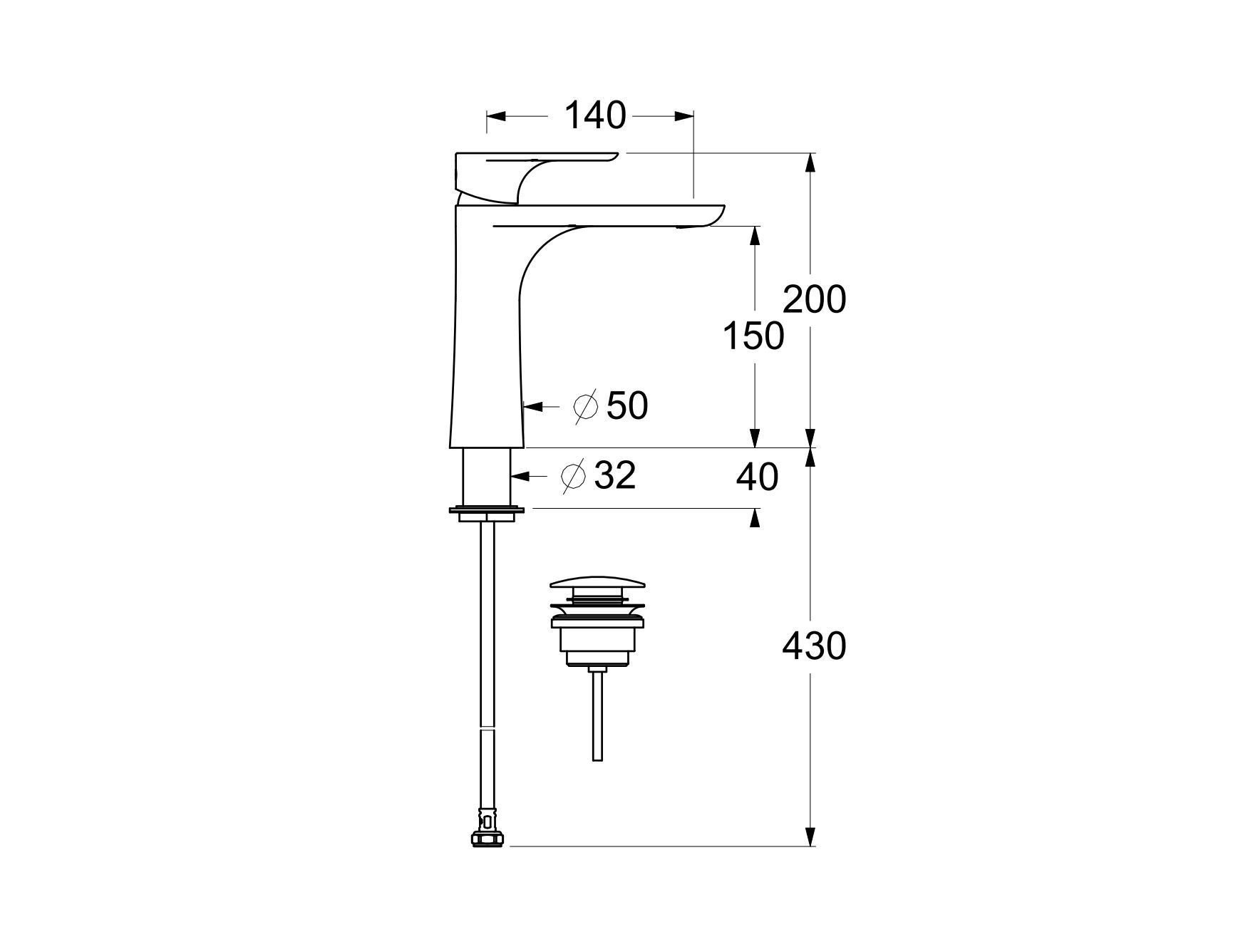 Однорычажный смеситель для раковины GUGLIELMI RUBINETTERIE Walser ARCH-00023739 - Вид №2