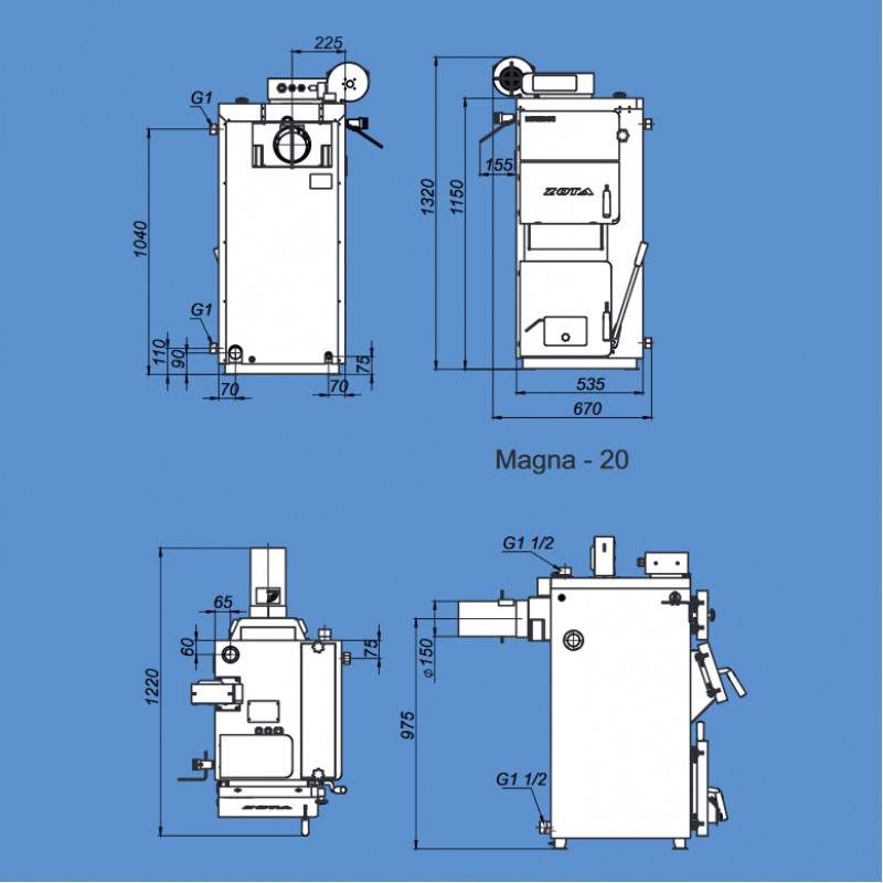 Котел отопления  ZOTA Magna 20 MAGNA20 - Вид №8
