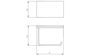 Держатель рулона Corian® с полкой