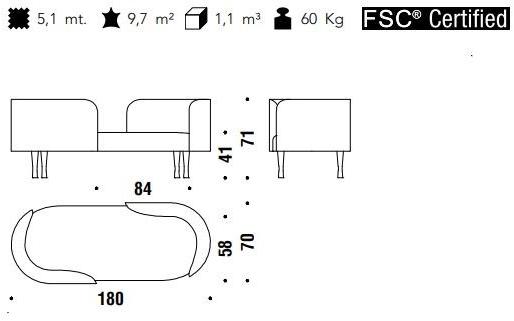 Moroso 2-местный тканевый диван Josephine sun-id-1436651 - Вид №4