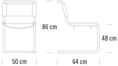 Thonet Мягкий консольный стул S 33 sun-id-1384153 - Вид №3