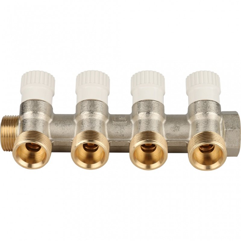 Коллектор 3/4" STOUT с вентилями на 4 выхода 3/4"ЕК SMB6851343404 - Вид №2