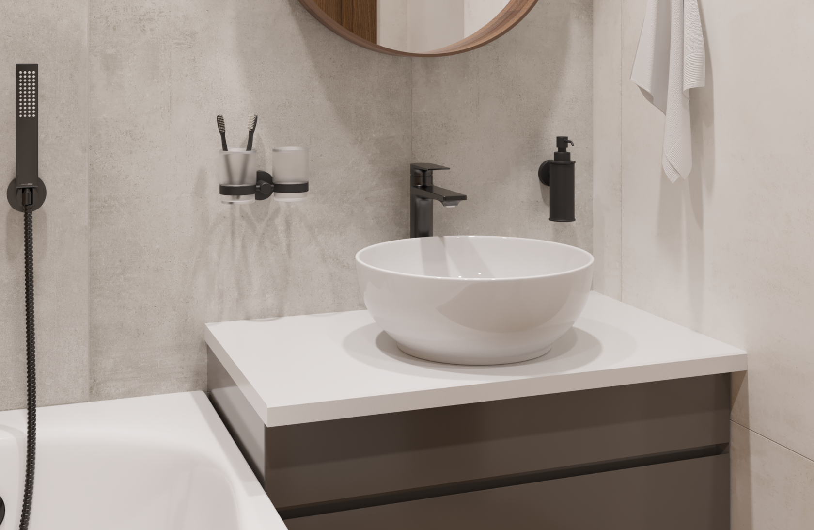 ART40SLWB01S Накладной умывальник Slim SANITA LUXE Art - Вид №6