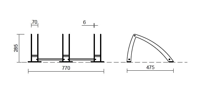 Стальная стойка для велосипедов Studio Città Flower ARCH-00014647 - Вид №1