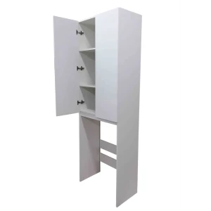 Шкаф для стиральной машины Лайн напольный 64x200 см цвет белый глянец