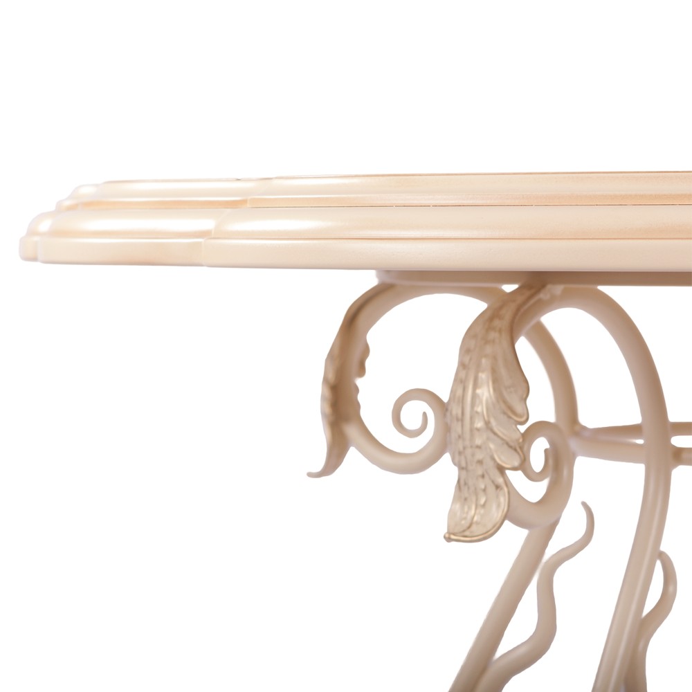 19010 Кованый обеденный стол Аделаида 5 Айвори BOGACHO 4627138231364 - Вид №2