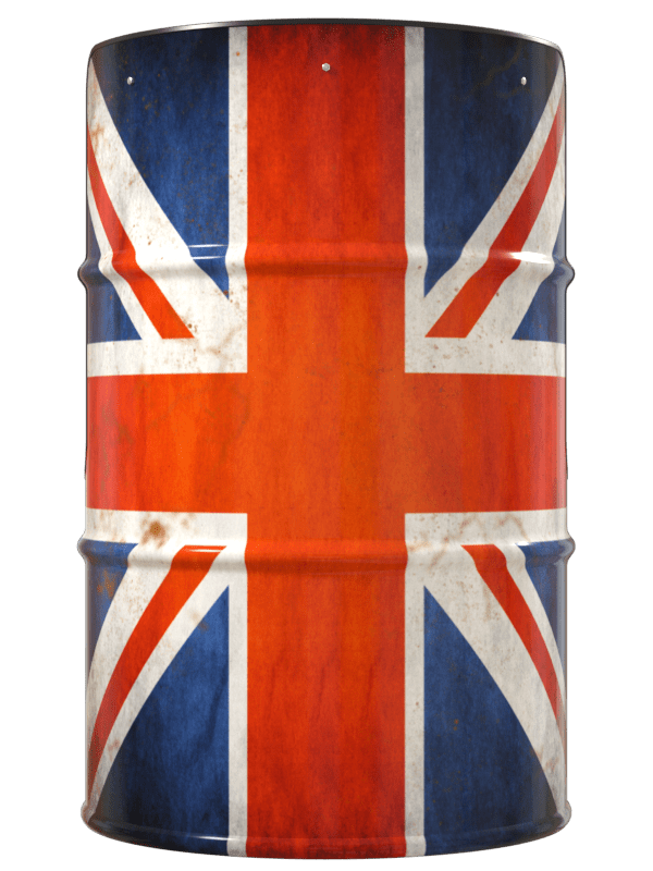 Бочка-кресло металлическое красное "Флаг Великобритании" STARBARREL  00-3895260 Красный  - Вид №1
