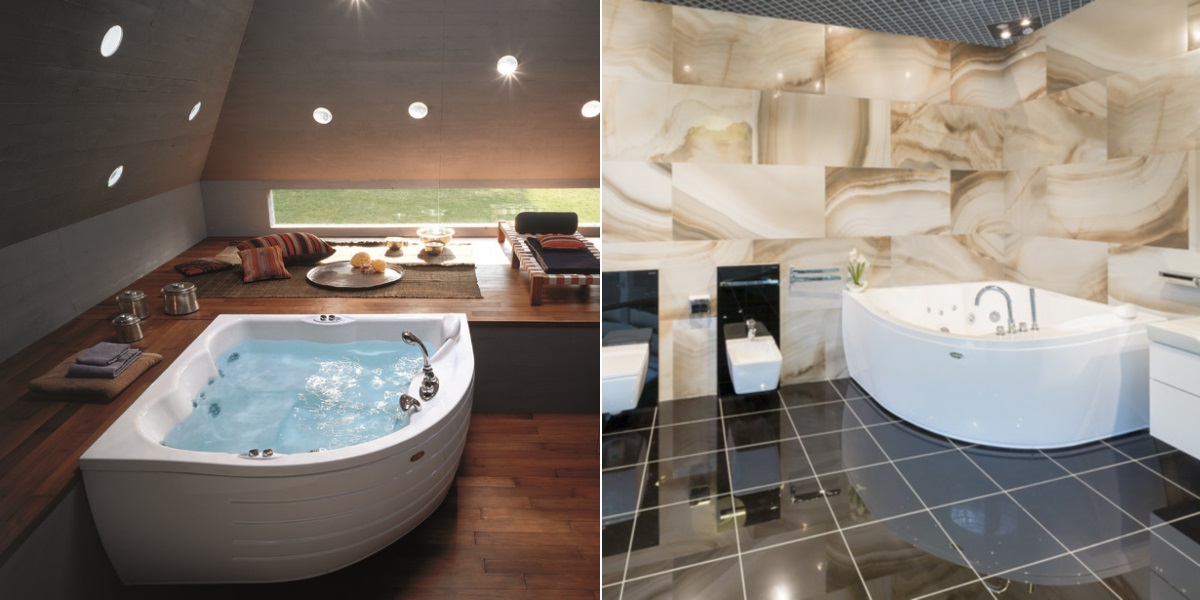 Ванна угловая с гидромассажем "BASE" Maxima 9443-786A Jacuzzi 9443786A - Вид №1