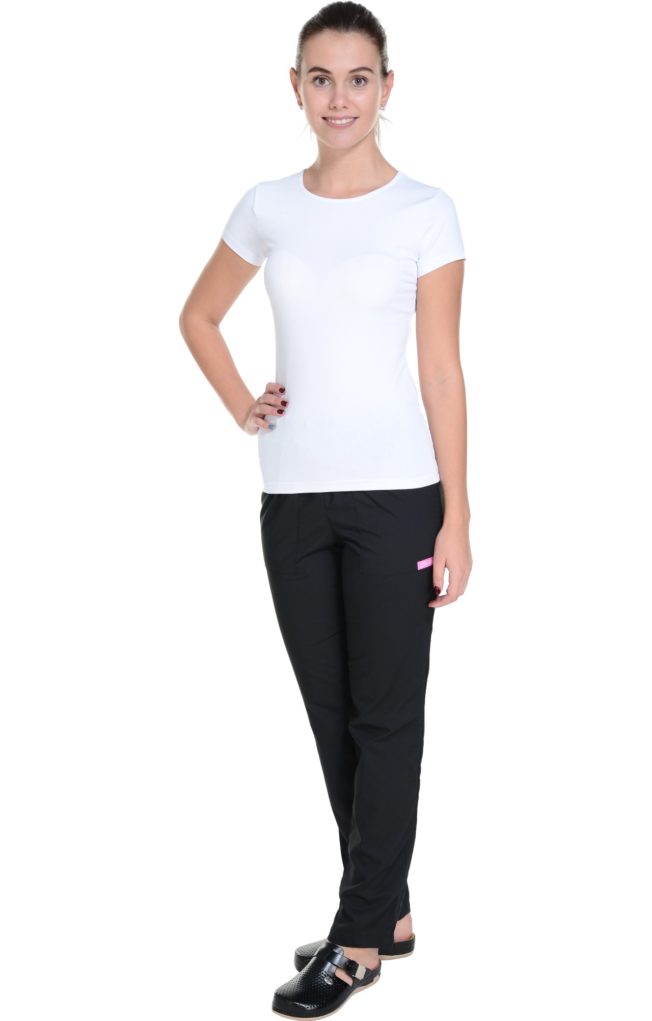 62140 Футболка женская белая LUXE  Одежда для официантов  размер XS  - Вид №4