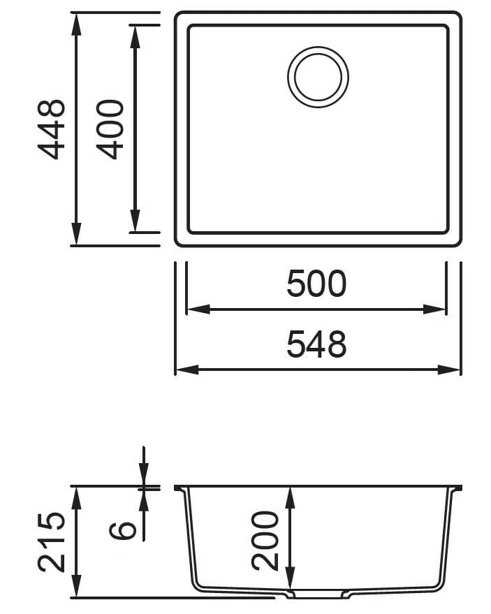 Встраиваемая раковина с одной чашей в Keratek Elleci Elite Kitchen ARCH-00059962 - Вид №4