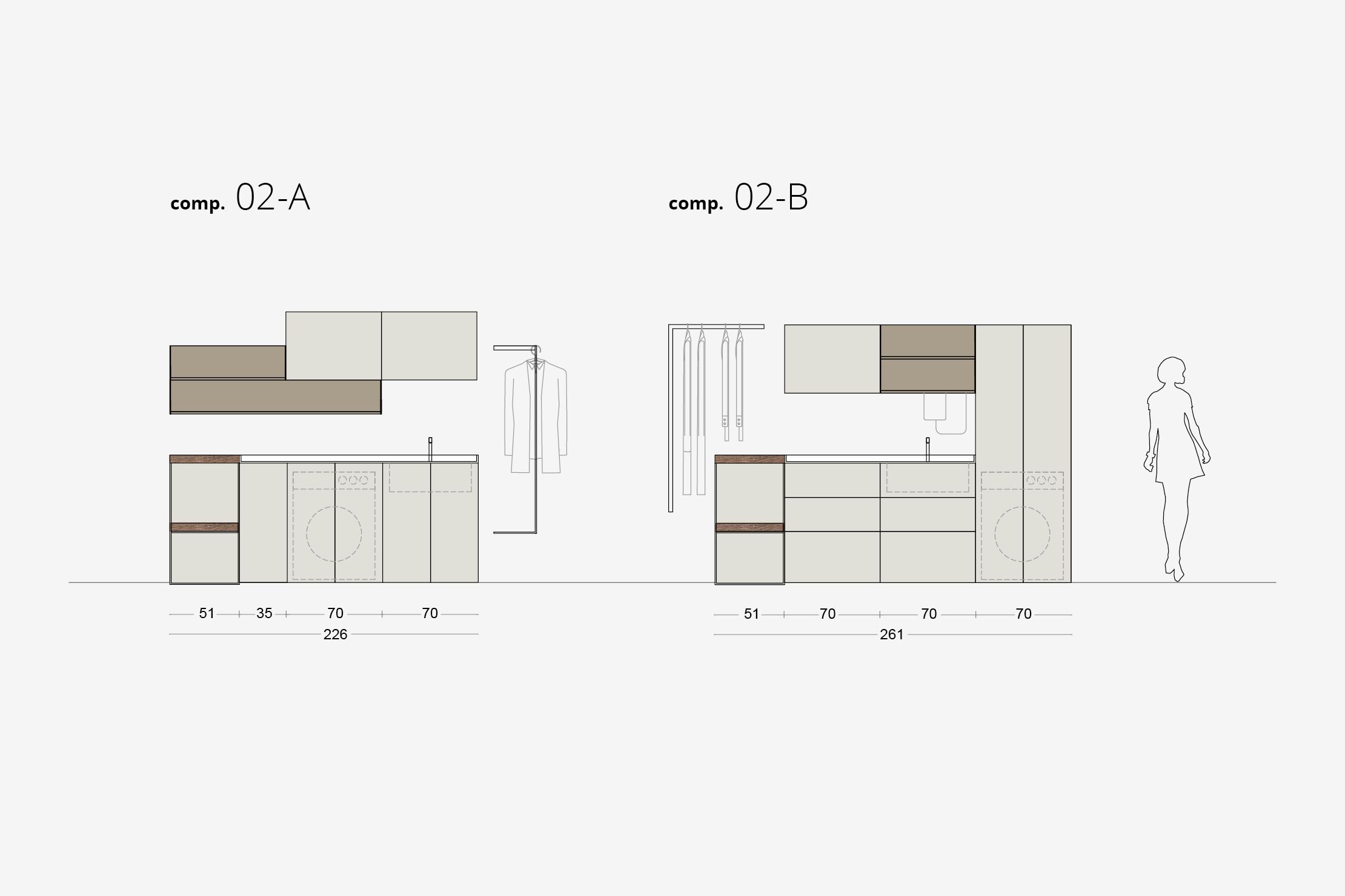 Деревянный шкаф для белья ARCOM I_WASH ARCH-00009977 - Вид №3