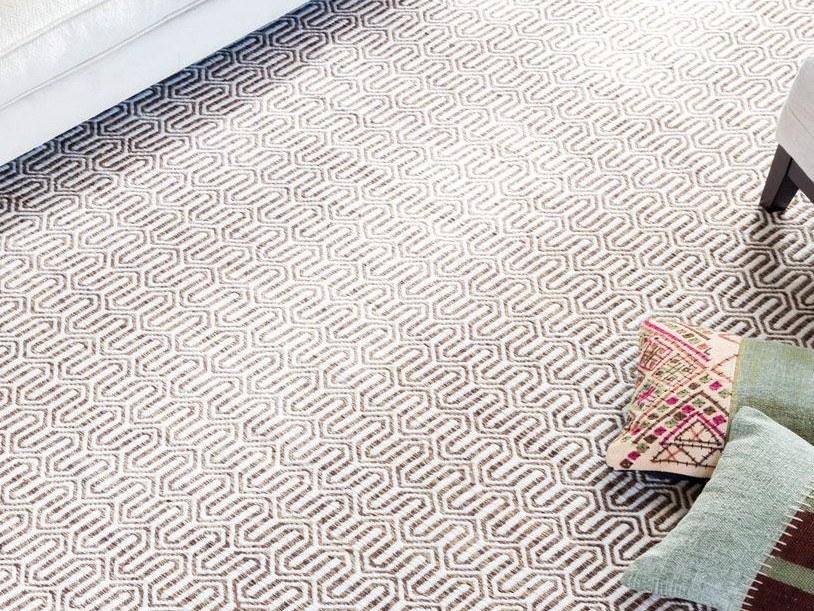 Gancedo Прямоугольный шерстяной коврик с геометрическими мотивами Dhurries sun-id-1442383 - Вид №3