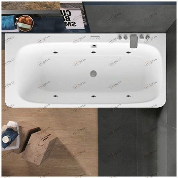 Ванна Gruppo tressee Suri 180 STX-V278B-DX белая с гидромассажем и дезинфекцией прямоугольная правая Gruppo Treesse STXV278BDX