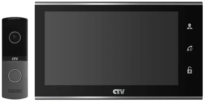 90600996 Комплект видеодомофона CTV DP2702MD B 7" цвет черный STLM-1118574