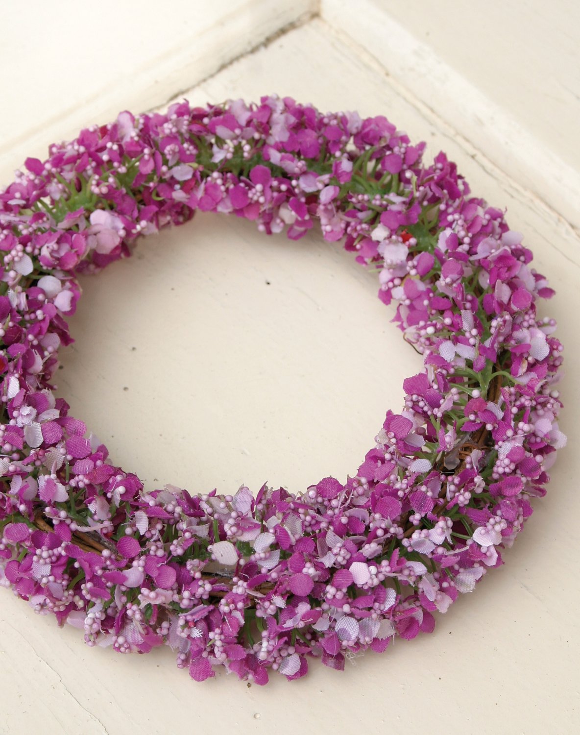 3108 227 a2 Искусственный венок из гипсофилы, Ø 16 см, светло-фиолетовый-темно-фиолетовый H-andreas 