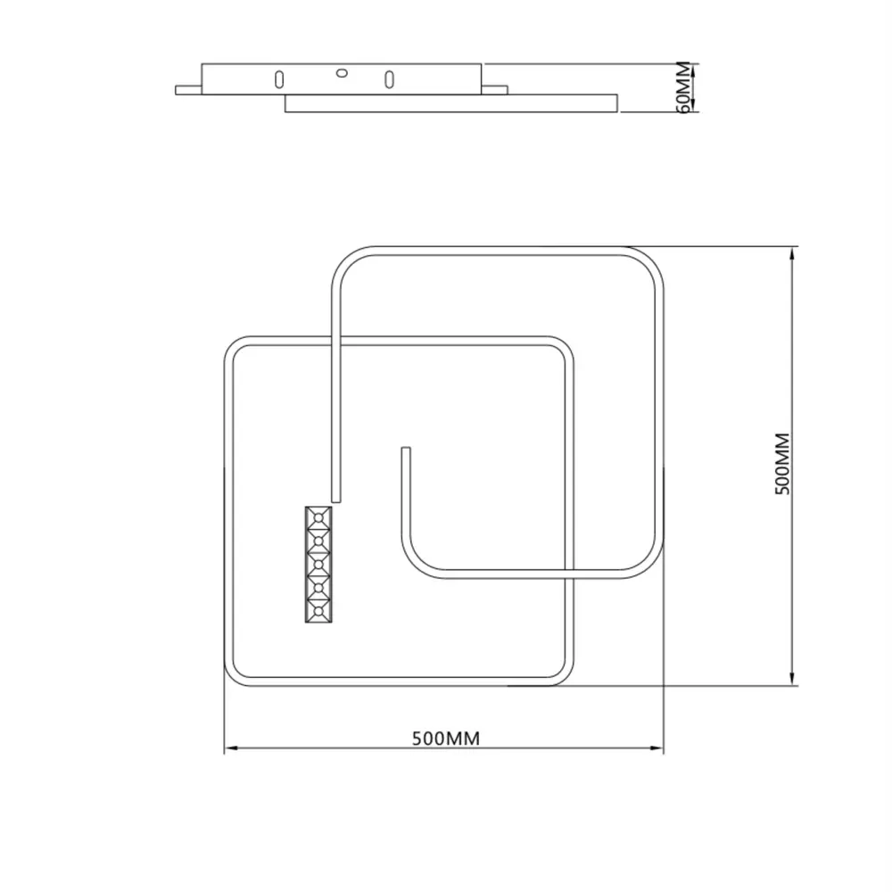Умная люстра потолочная светодиодная Seni 2965-500 цвет бело-черный SCHAFFNER STLM-2118759 - Вид №16