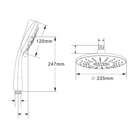 Orange S06cr Душевая система без смесителя в комплекте хром sun-id-1517052 - Вид №12