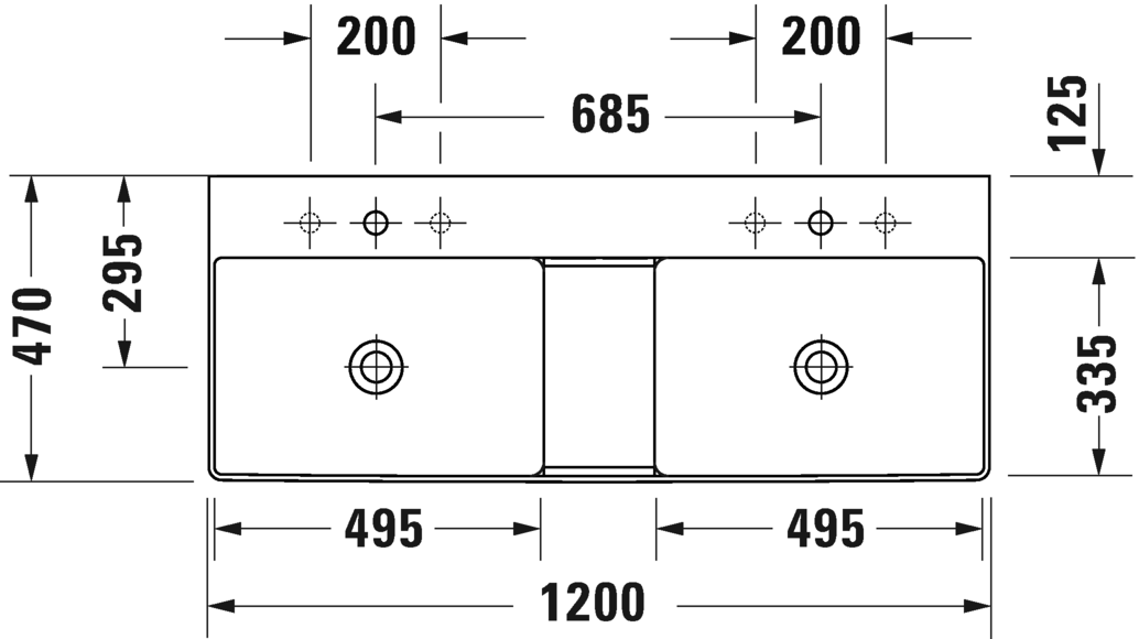 2353120079 Подвесная раковина настенная овальная Duravit DuraSquare - Вид №1
