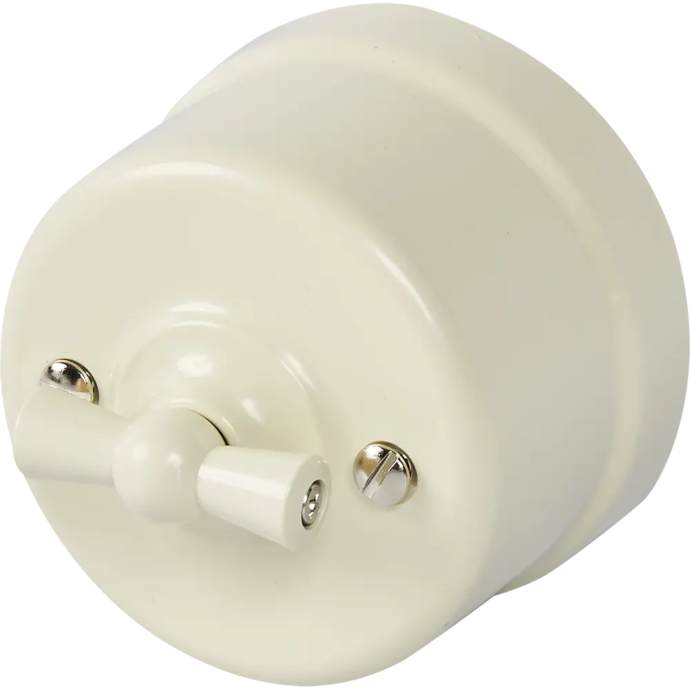 Выключатель Electraline проходной одноклавишный слоновая кость 84229103