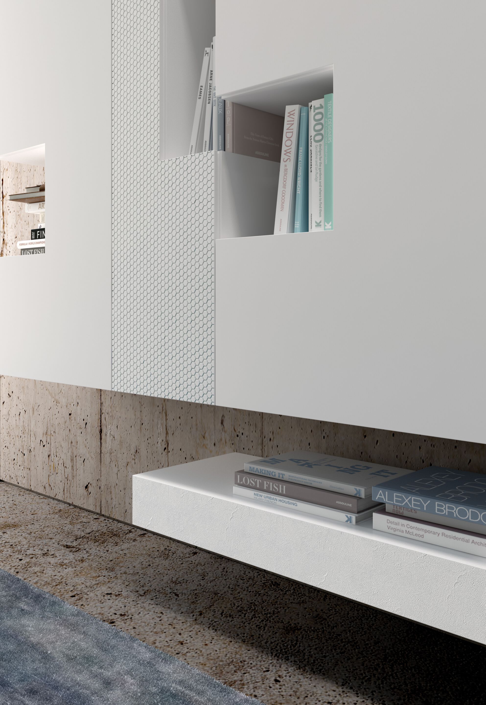 Деревянная секционная оборудованная стена Voltan гравировка ARCH-00064862 - Вид №1