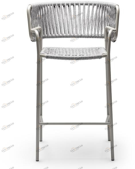 CHAIRS & MORE Высокий садовый табурет на морской веревке с подлокотниками Klot sun-id-1391045