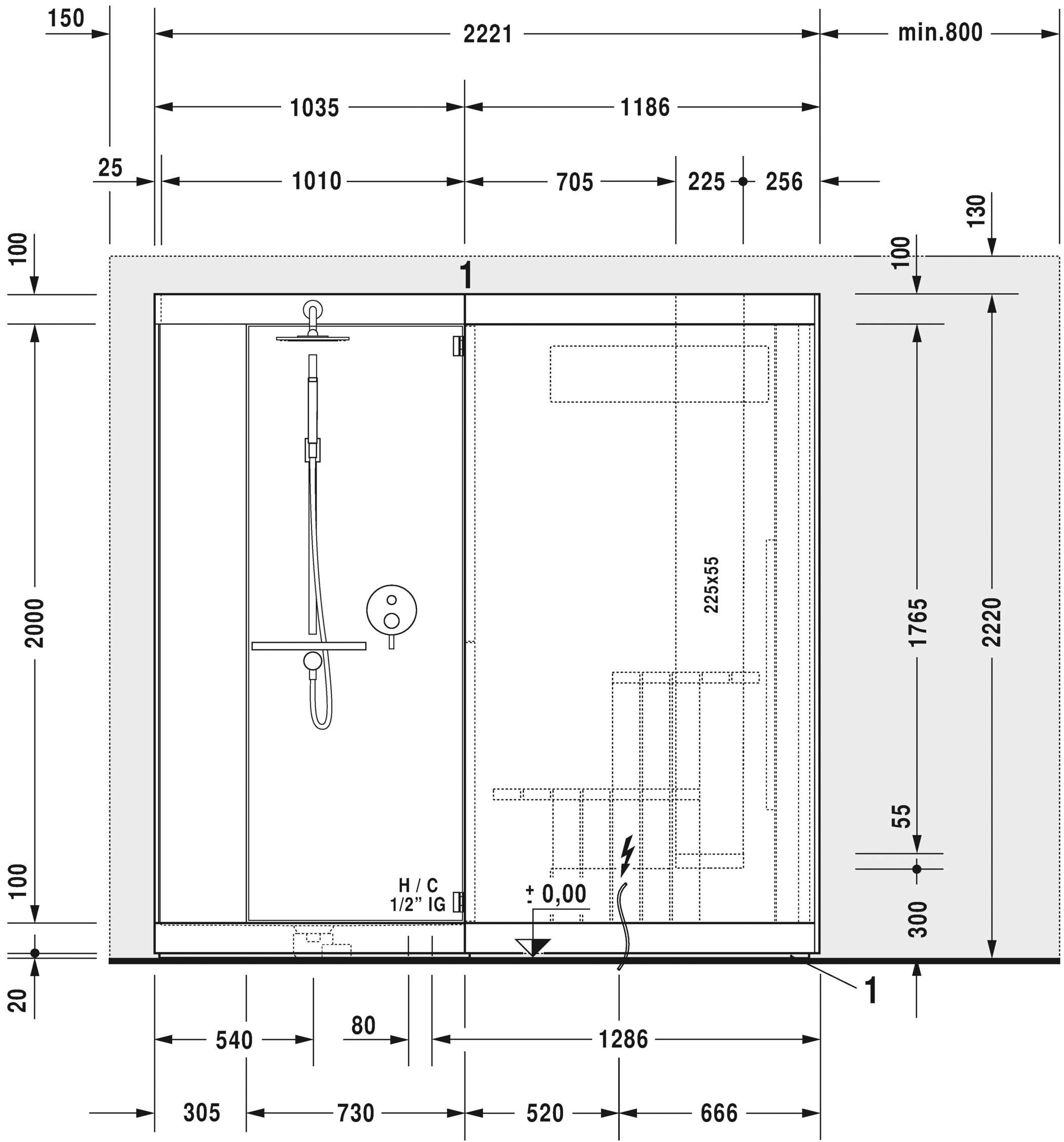 750422002011001 Inipi Сауна Inipi Ama, отдельно стоящая
Исполнение: белый глянцевый (декор) Белый глянцевый декор Duravit  - Вид №5