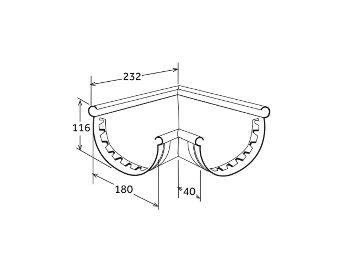 Уникальный угловой желоб 133 First Corporation First Plast ARCH-00036229 - Вид №2