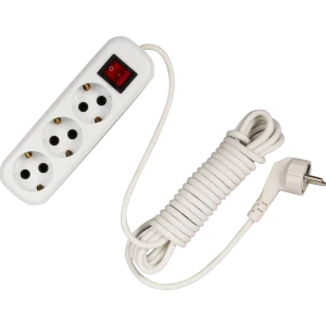 Удлинитель с заземлением Duwi 3 розетки, 5 м, выключатель