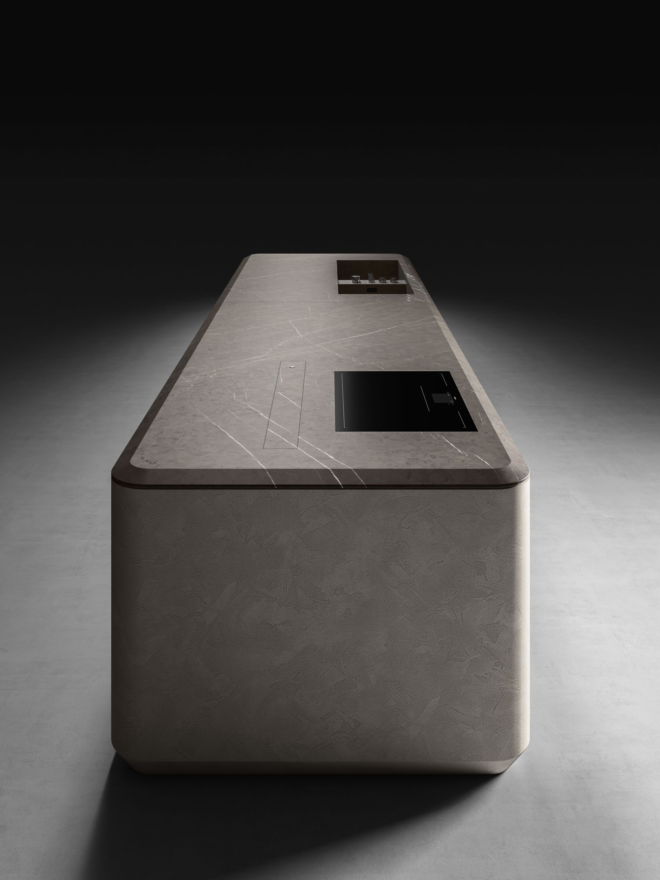 Кухня с моноблочным островом Clay Finish Boffi Cove ARCH-00070262 - Вид №2