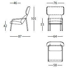 Sancal Кресло Wing из кожи с подлокотниками Elle sun-id-1489902 - Вид №3