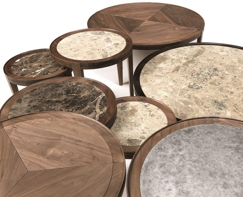 Arte Brotto Круглый журнальный столик из орехового дерева Leonardo L1040n - Вид №1