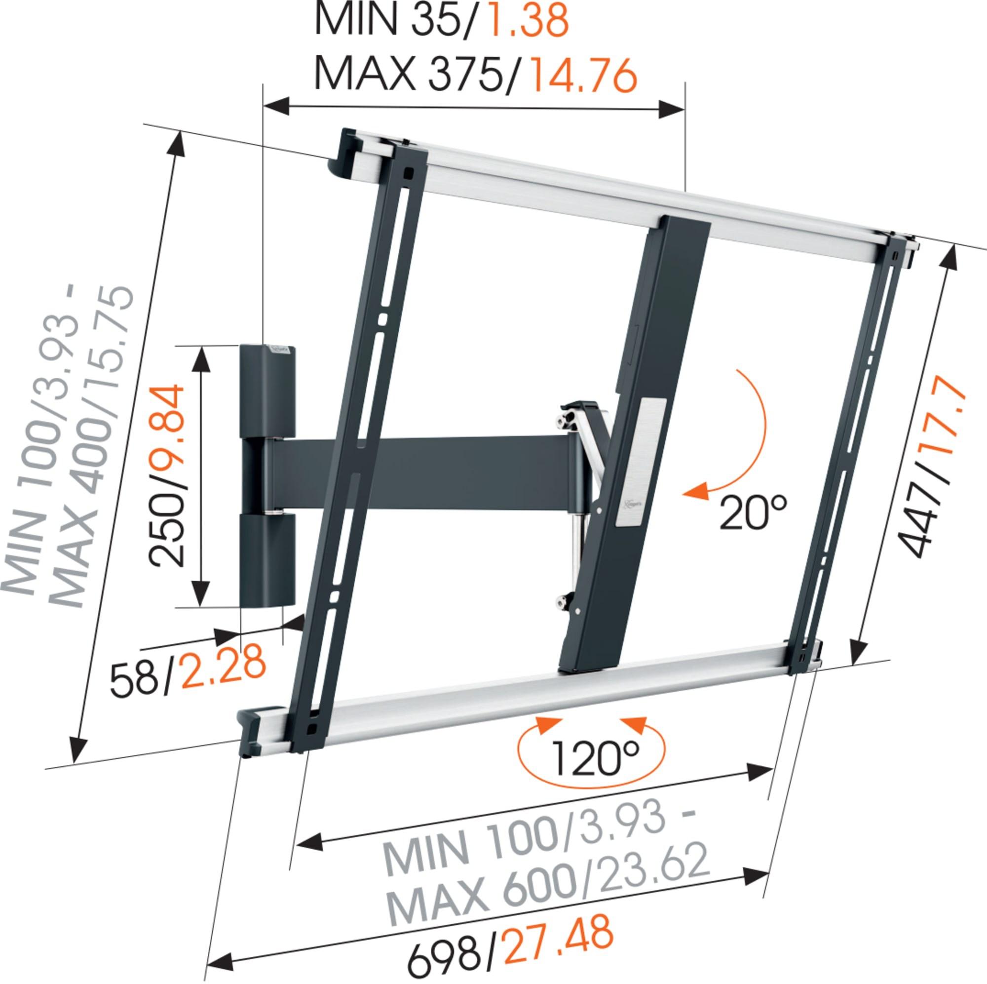 Vogel's - Exhibo Настенный поворотный монитор / подставка под телевизор Thin sun-id-1371214 - Вид №5