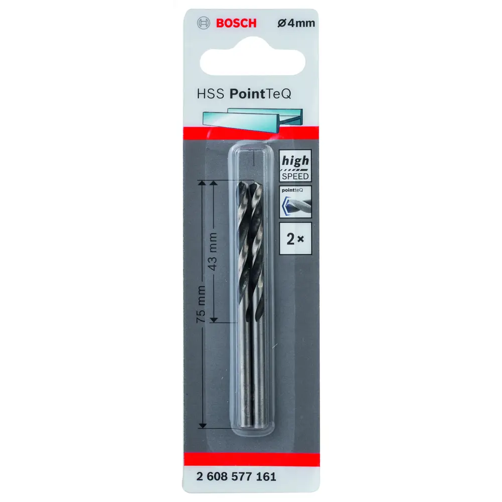 Сверло по металлу Bosch HSS Pointteq 4x43 мм 82136755 STLM-2146318 BOSCH PROFESSIONAL  - Вид №4