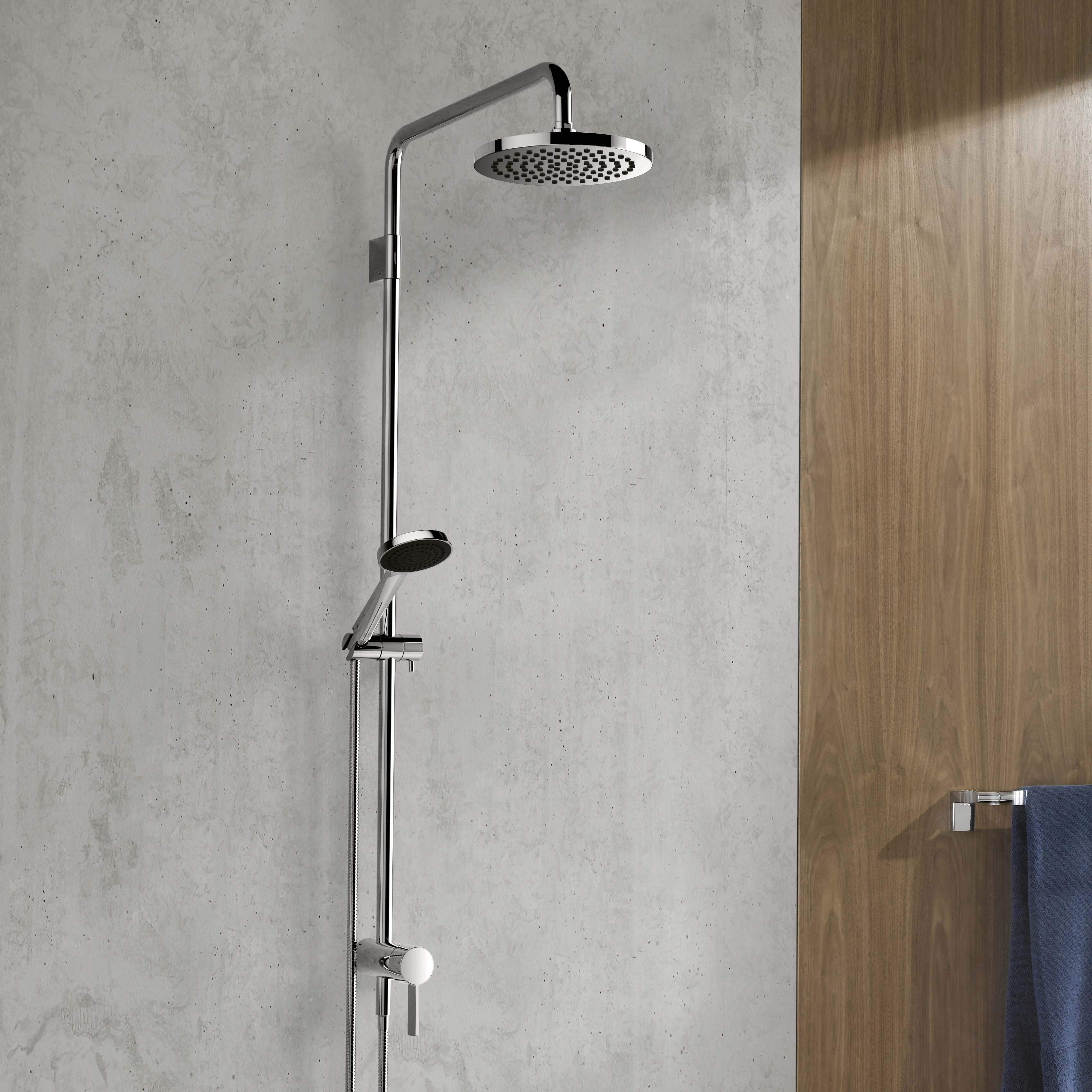 Showerpipe с однорычажным смесителем для душа без ручного душа - Матовый хром DornBracht 36112970-93 - Вид №1