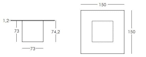 Квадратный стол из полиэтилена SLIDE SQUARE ARCH-00018911 - Вид №2