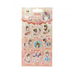 4 Наклейка декоративная зефирная 2 Единорог Наклей-ка!