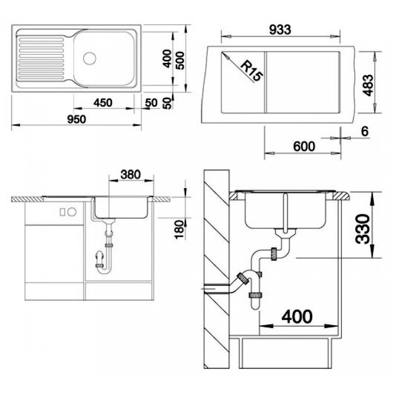 511908 Кухонная мойка Blanco Tipo XL 6 S  Blanco Tipo - Вид №5