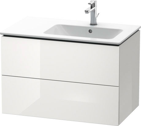 LC629202222 L-Cube Тумбочка подвесная Белый глянцевый декор Duravit - Вид №2