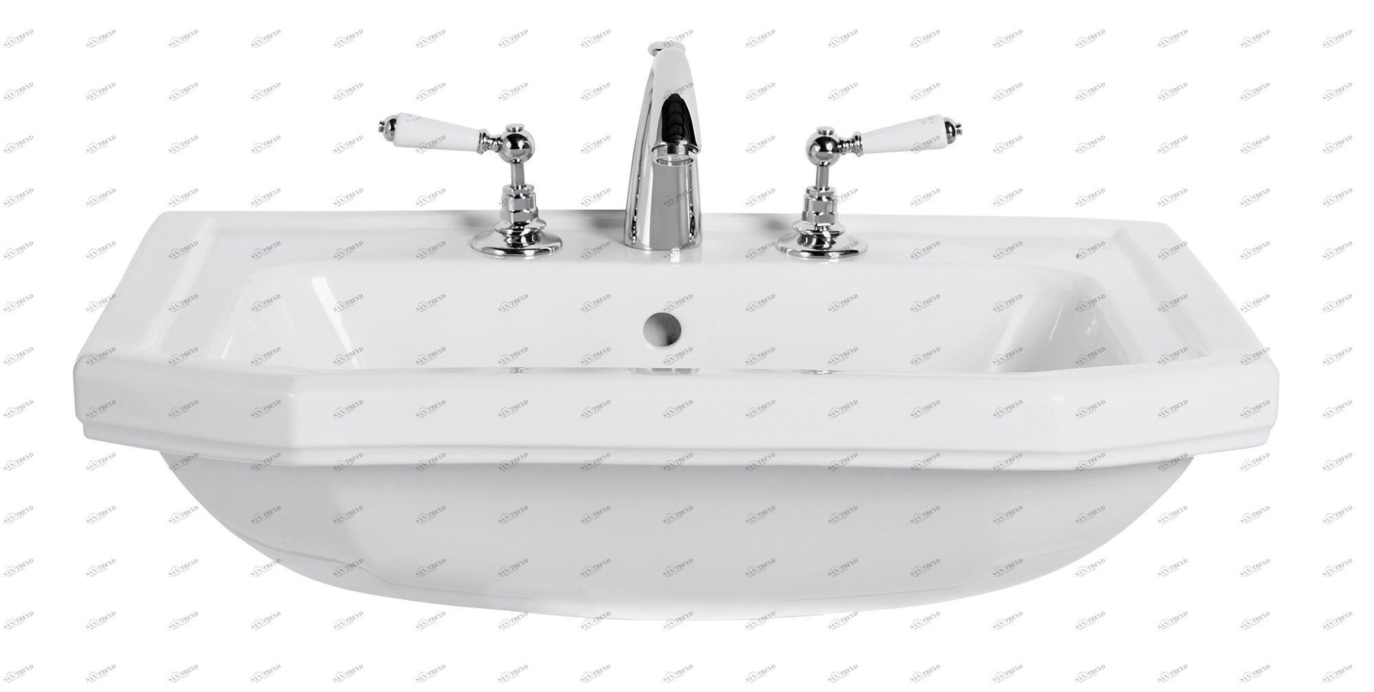 TB-AD-073 Накладная раковина под столешницу  овальная Traditional Bathrooms Art Deco