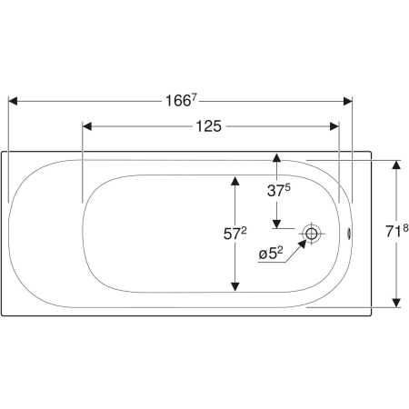 554.044.01.1 Прямоугольная ванна Geberit Soana, узкий край Geberit  - Вид №14