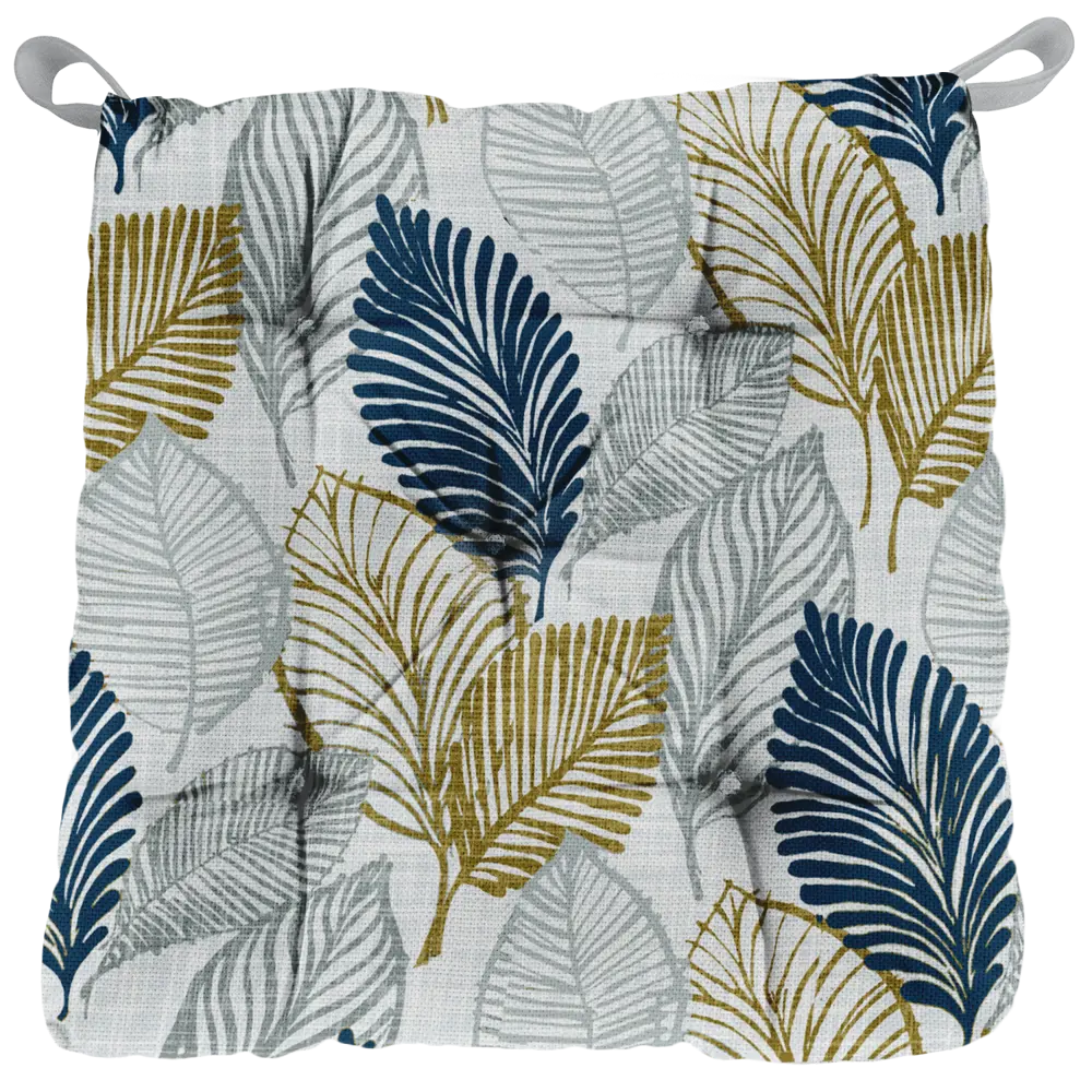 Сидушка с липучками Листья 40x35x6 см разноцветная 82709356 STLM-2201656 LINEN WAY 