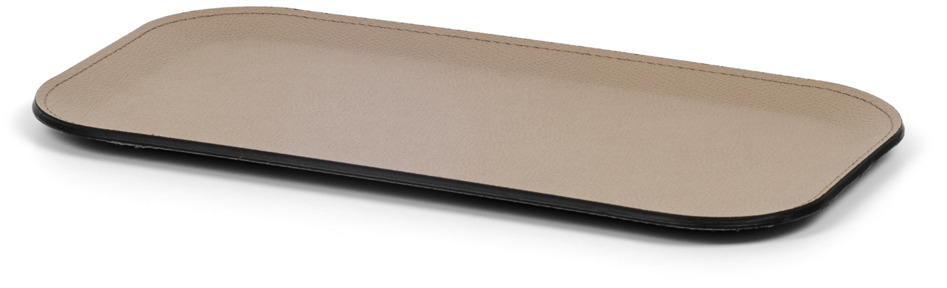 Виктор Прямоугольный поднос - 50x40 см / зернистая кожа_coffee